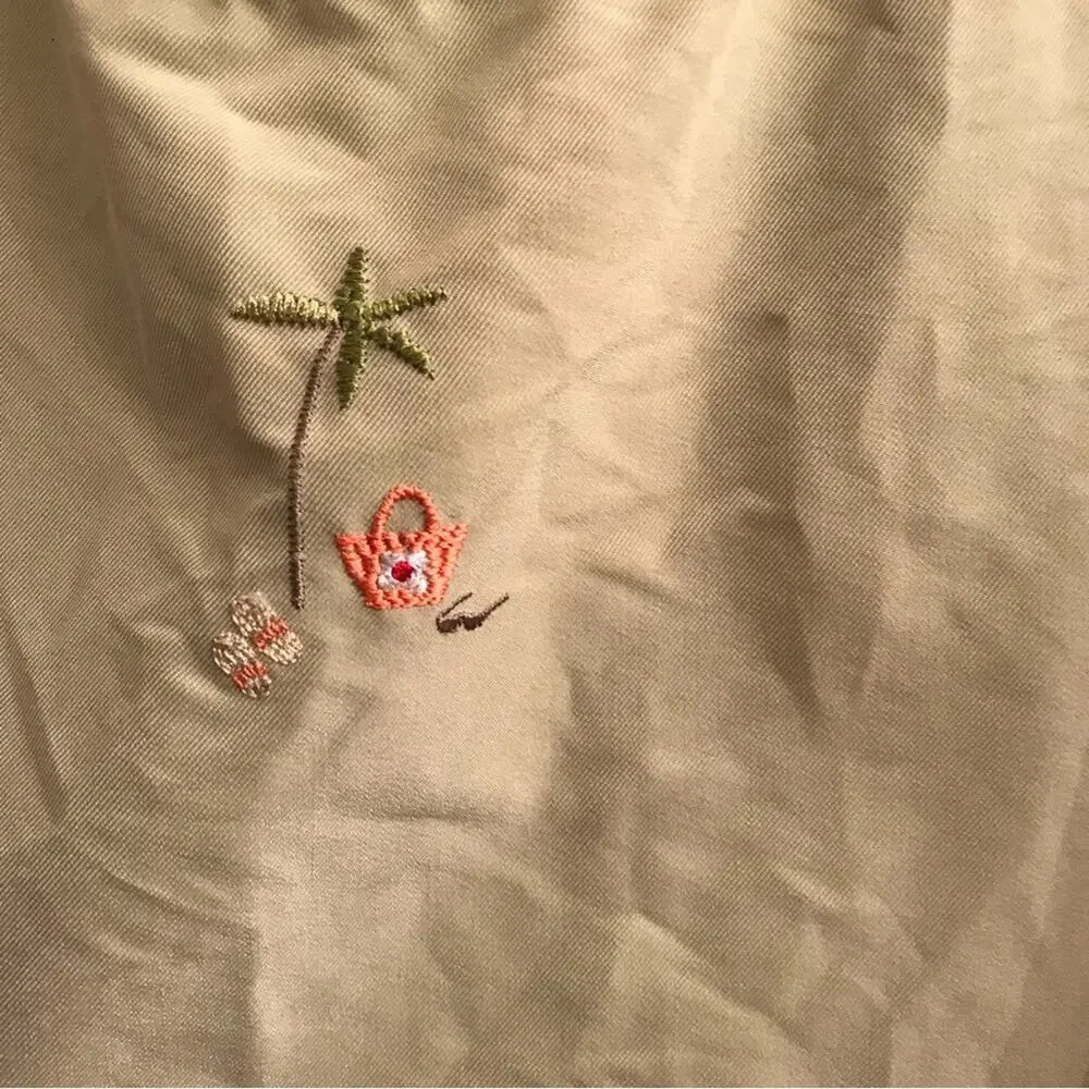 Line Two Palm Tree Sleeveless Dress Size Large - Picture 2 of 8